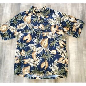 Tori Richard Shirt Mens Large Hawaiian Honolulu Aloha Graphic AOP USA